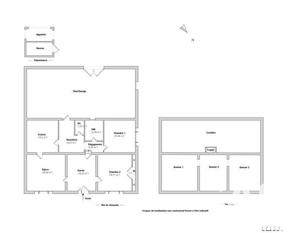 Maison à vendre 3 pièces 106 m² Vayres