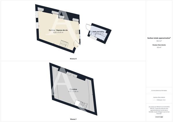 Appartement Lille 2 pièce(s) en Duplex - Quartier Sébastopol