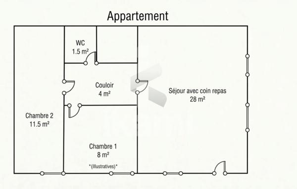 Appartement de 53 m²