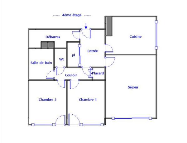 Appartement Franconville 3 pièces - Balcon, loggia - Cave et place de parking.