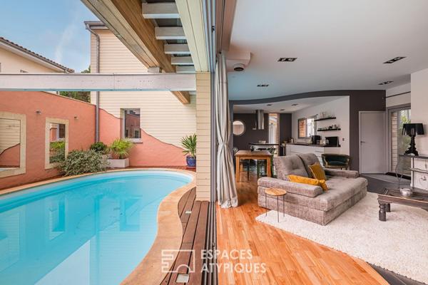 Maison familiale d’architecte avec piscine