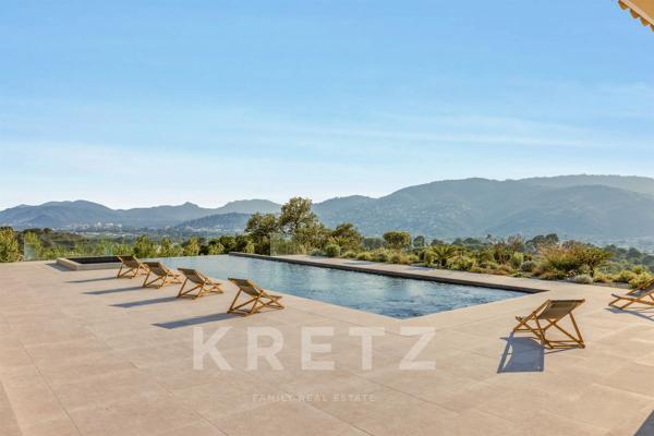 Propriété contemporaine domaine privé MOUGINS vue mer