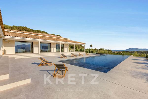 Propriété contemporaine domaine privé MOUGINS vue mer
