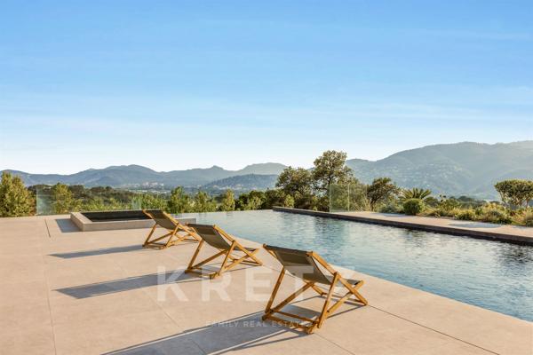 Propriété contemporaine domaine privé MOUGINS vue mer