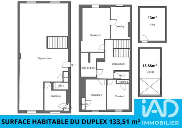 Appartement à vendre 4 pièces 133,51 m² Saint-Étienne