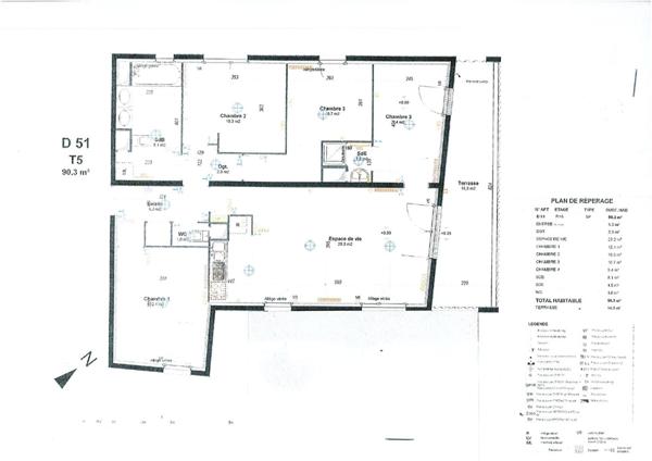 T5 RÉNOVÉ - 4 CHAMBRE 90m² + TERRASSE + DOUBLE PARKING - CERGY LE HAUT