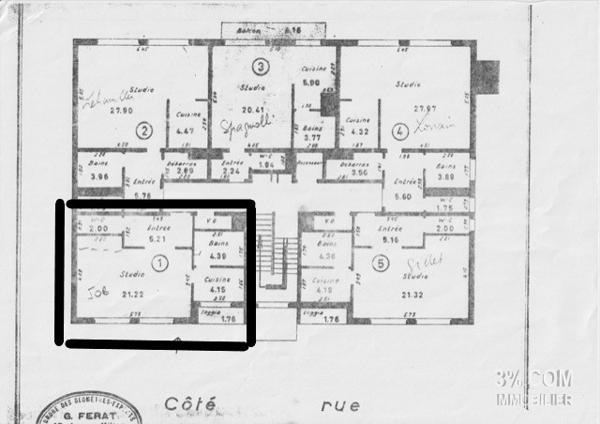 Laxou, Appartement loué de type F1 Bis de 37 m² en RDC  Laxou (54520)