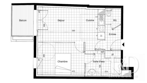 Appartement T2 avec balcon - Toulouse – Résidence récente - Ascenseur – Petite copro