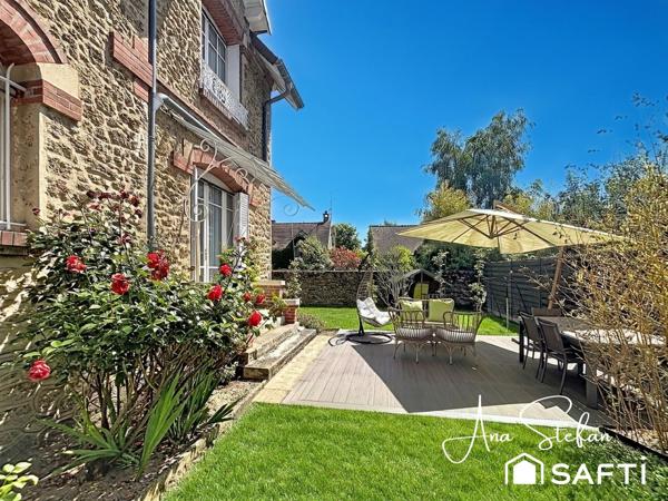 Rare à Rambouillet ! Élégante demeure familiale de 155 m² avec 4 chambres, bureau et jardin de 673 m², à 5 min à pied de la gare et du centre-ville.