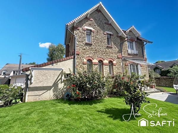 Rare à Rambouillet ! Élégante demeure familiale de 155 m² avec 4 chambres, bureau et jardin de 673 m², à 5 min à pied de la gare et du centre-ville.