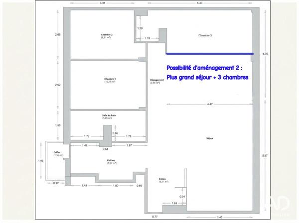 Appartement à vendre 5 pièces 93 m² Boulogne-Billancourt