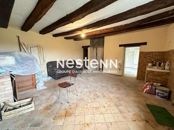 Charmante maison à rénover à vendre en campagne avec un grand terrain d'environ 3341 m² à Montval-sur-Loir (72500)