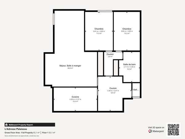 Appartement PALAISEAU 4 pièces 84.84 m²