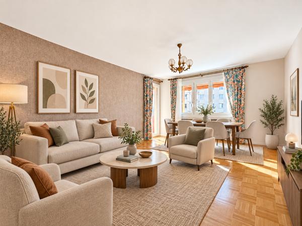 Appartement traversant T4 en dernier étage avec balcon et belle luminosité. Détails des diagnostics énergétiques