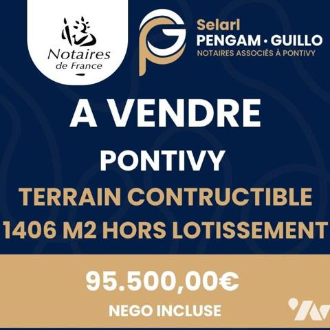 PONTIVY (56) Terrain constructible de 1406 m2