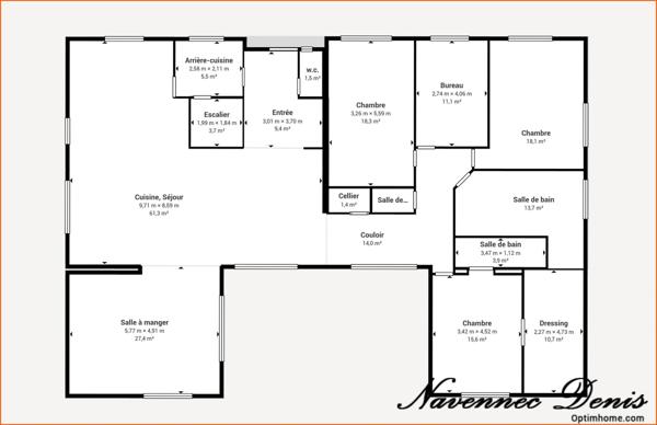 Plain-pied récent de 215 m² – Volumes rares, 4 chambres, sous-sol complet – Proche A13