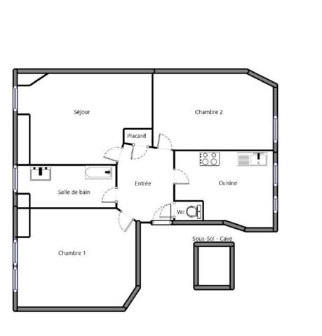 Appartement à vendre 3 pièces 62 m² Puteaux