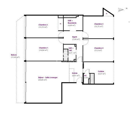 Appartement hyper lumineux et bien situé