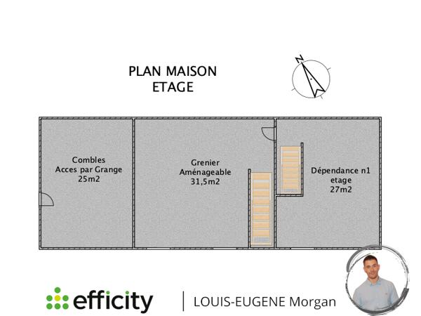 Maison 3 pièces - 50 m²