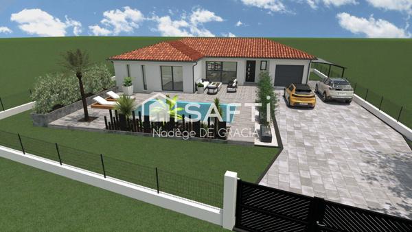 beau terrain plat constructible sans vis-à-vis