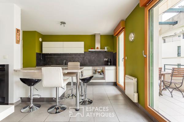 Appartement avec terrasse et triple garage