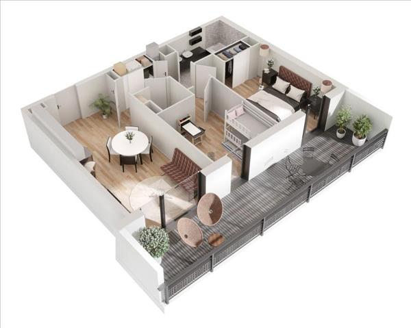 Appartement à louer 799 € CC JOUE LES TOURS 3 p 59 m² DPE B