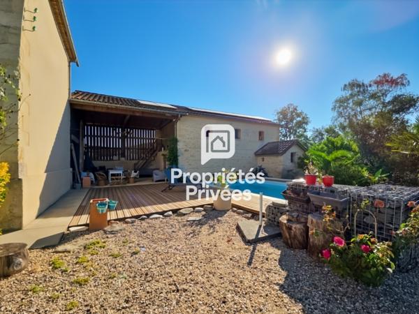 Maison en pierre de 185 m² avec piscine, dépendance et parc arboré  à 10 min de Marmande