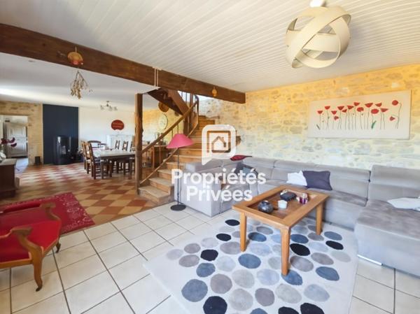 Maison en pierre de 185 m² avec piscine, dépendance et parc arboré  à 10 min de Marmande