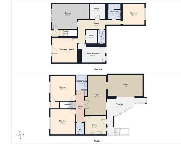 Maison familiale 4 chambres Garage