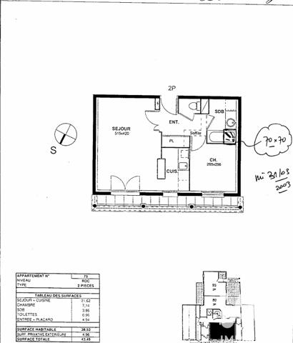 Appartement à vendre 2 pièces 38,65 m² Noisy-le-Grand