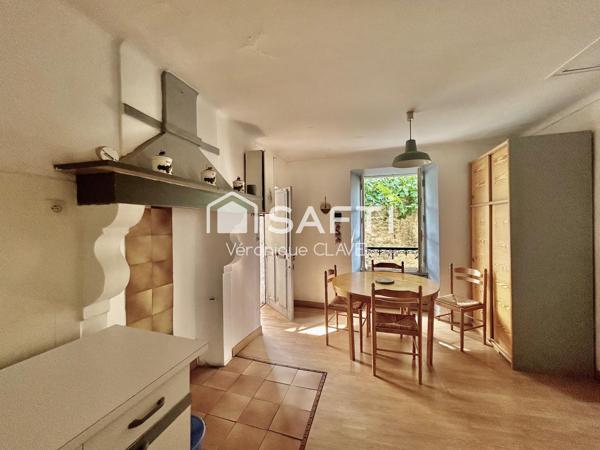 Maison de village Cévenole en pierres enduites de 50m2 avec cave