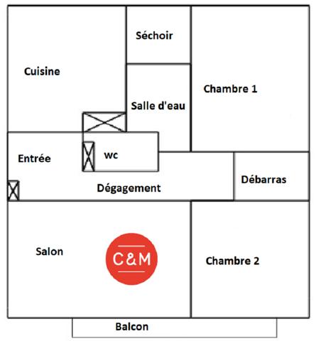 44400 REZE REZE CHATEAU - Appartement 3 pièces 62 m²