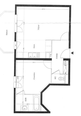 Appartement à vendre 2 pièces 49 m² Le Bourget
