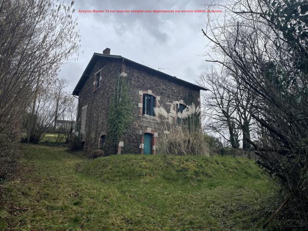 Maison en pierre sur grand terrain