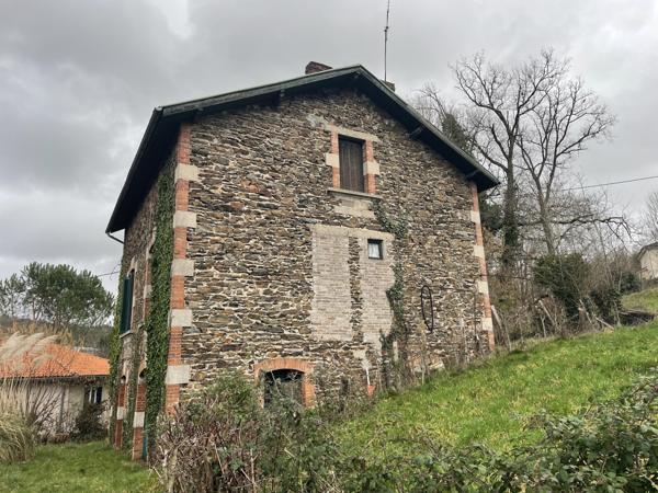 Maison en pierre sur grand terrain