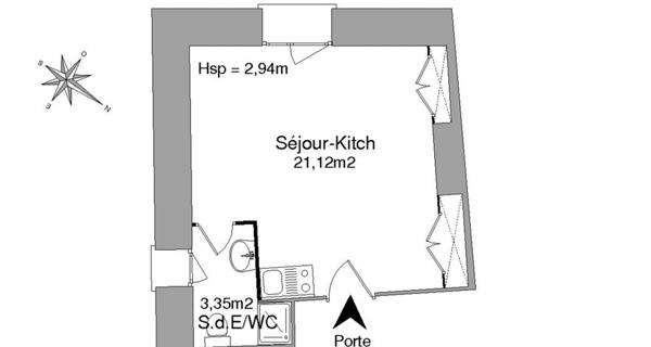 Location Studio meublé 24 m² - Le Péage-de-roussillon 38550