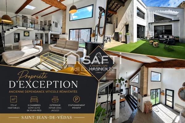 Maison de caractère 172 m²  Réinventée en loft d’exception à Saint-Jean-de-Védas