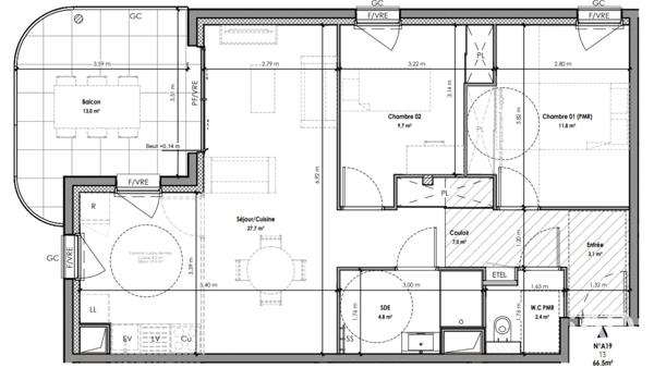 Appartement à vendre 3 pièces 67 m² Chamalières