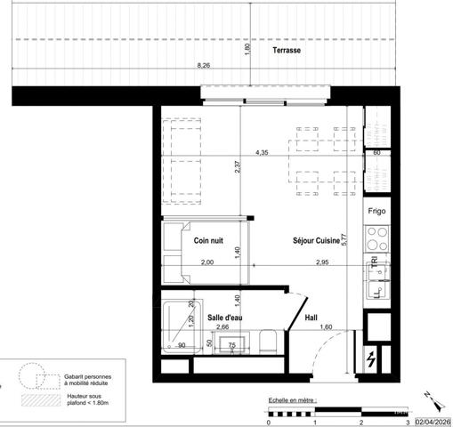 Studio à vendre 26 m² Isola