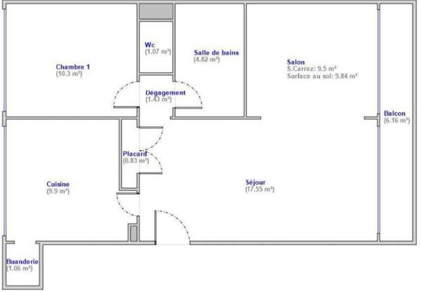 Appartement à vendre 3 pièces 56 m² Fontenay-le-Fleury