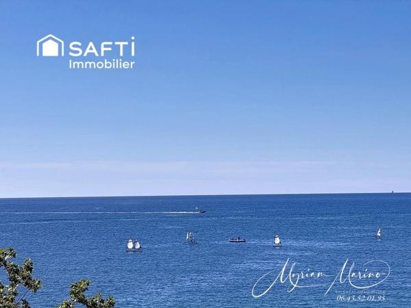 FRÉJUS PLAGE – Dernier étage,  2 pièces en Duplex avec terrasse et vue mer panoramique.