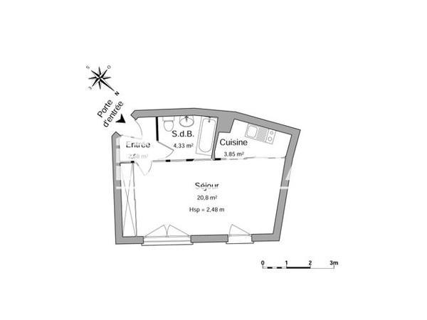 Location Studio 31.56 m² - 3 TER RUE SAINT LEGER Saint Germain En Laye 78100