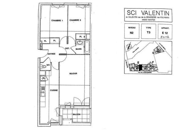 Appartement 3 pièces - 44100 Nantes