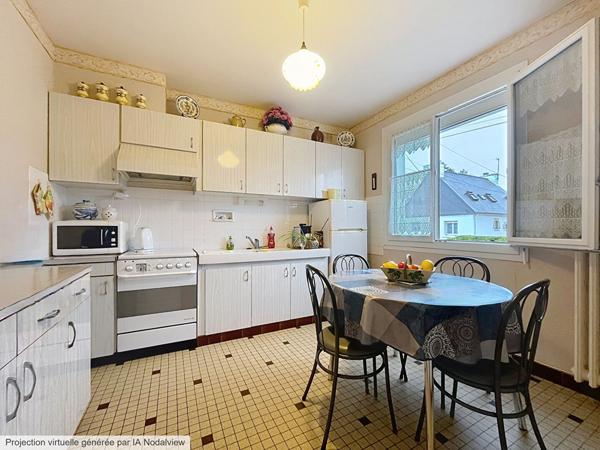 Maison Quimperlé 2 chambres, sous-sol, proche tout commerces et commodités