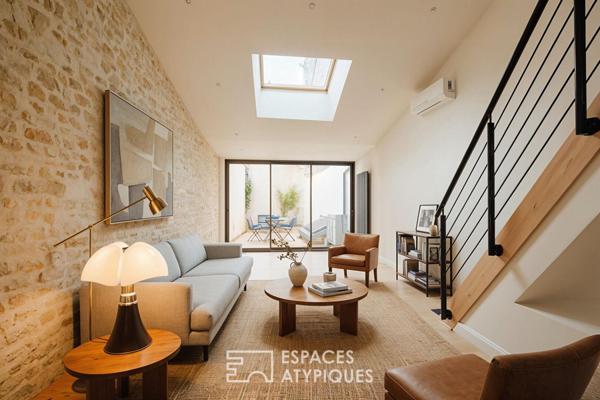 Maison de ville en duplex avec terrasse, quartier Magenta