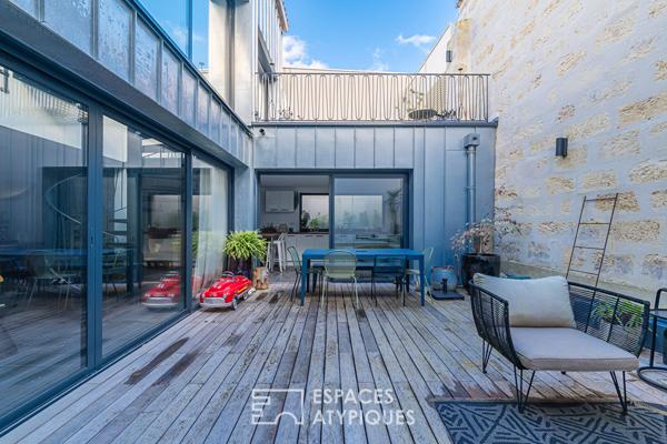 Loft familial avec double terrasse aux Chartrons