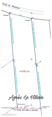 Terrain Borné 2 382 m2 à Massieux