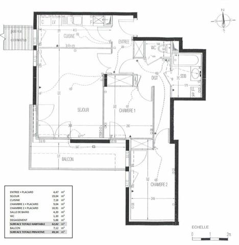 Appartement à vendre    3 pièces • 62 m2 Guyancourt