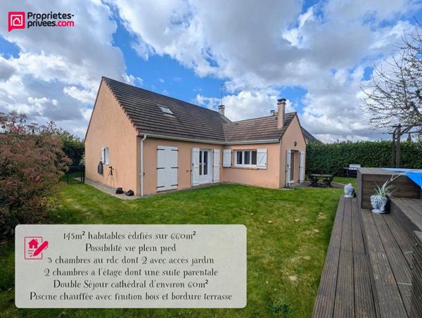 Maison individuelle 7 pièces de 145m² avec jardin clos de 660m²