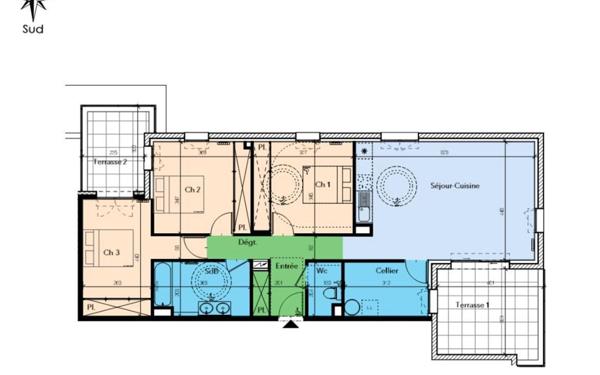 Appartement à vendre    4 pièces • 94,05 m2 Lapalud